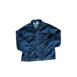 Unisex Genesis (the band) denim jacket with back tree detail. Size LARGE